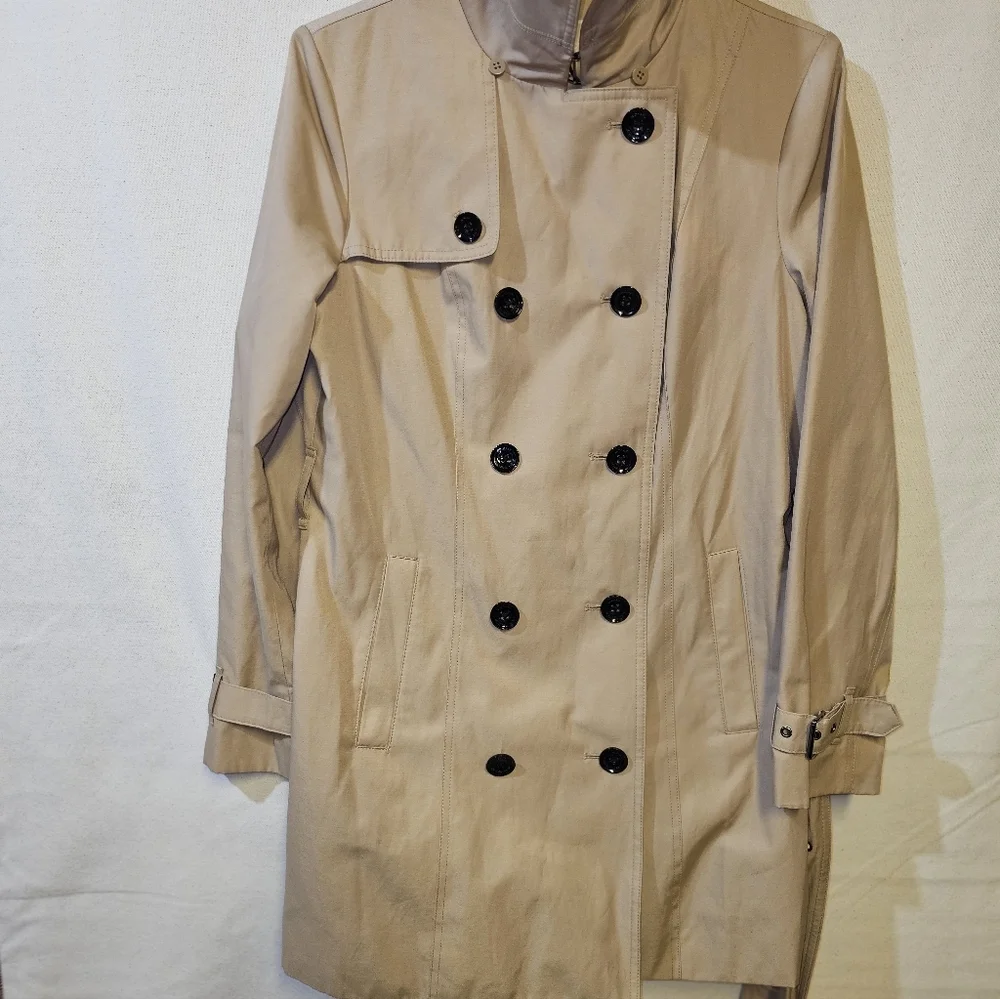 Michael Kors Womens Tan Double-Breasted‎ Trench Coat